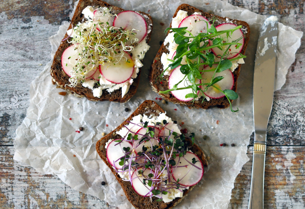 Radish Sandwiches with Ramp Butter